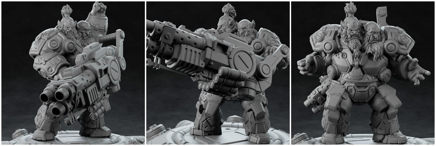 3D Printed Nafarrate Heavy Orc Set Space Orcs 28 32 mm D&D