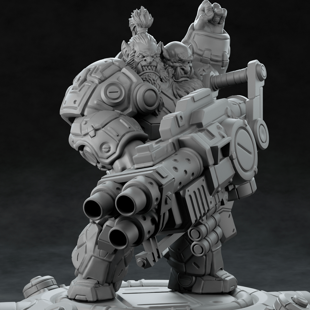 3D Printed Nafarrate Heavy Orc Set Space Orcs 28 32 mm D&D