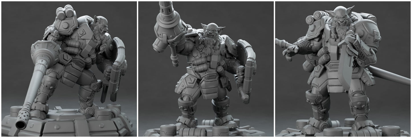 3D Printed Nafarrate Hunter Orc Set Space Orcs 28 32 mm D&D