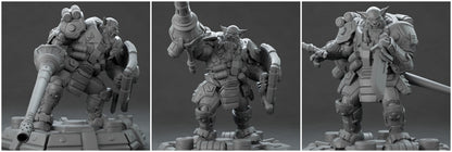 3D Printed Nafarrate Hunter Orc Set Space Orcs 28 32 mm D&D