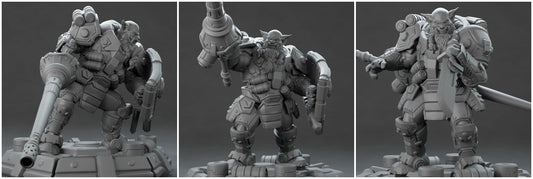 3D Printed Nafarrate Hunter Orc Set Space Orcs 28 32 mm D&D