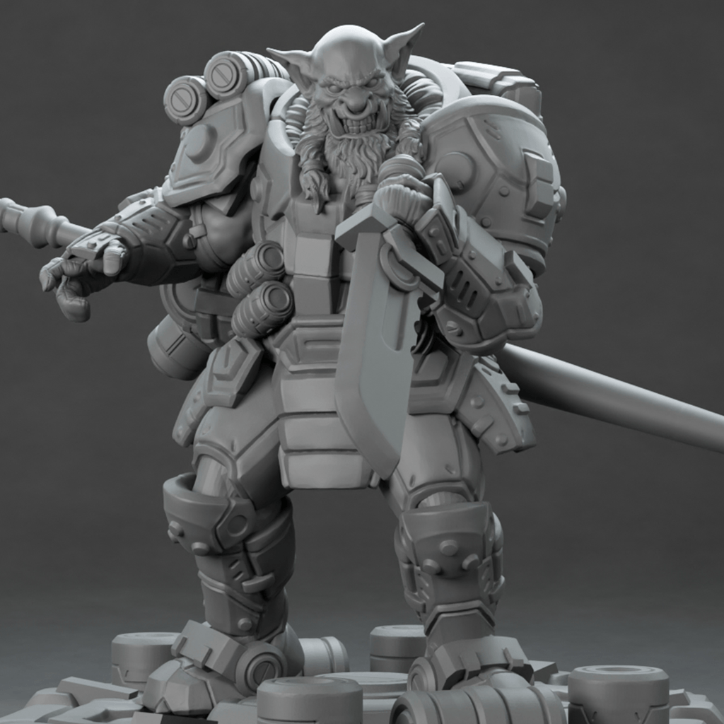 3D Printed Nafarrate Hunter Orc Set Space Orcs 28 32 mm D&D