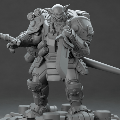 3D Printed Nafarrate Hunter Orc Set Space Orcs 28 32 mm D&D