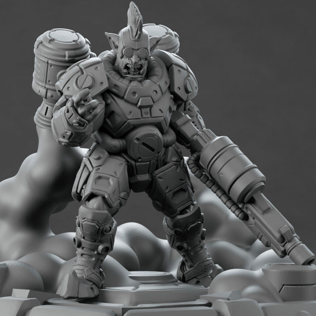 3D Printed Nafarrate Jumper Orc Set Space Orcs 28 32 mm D&D