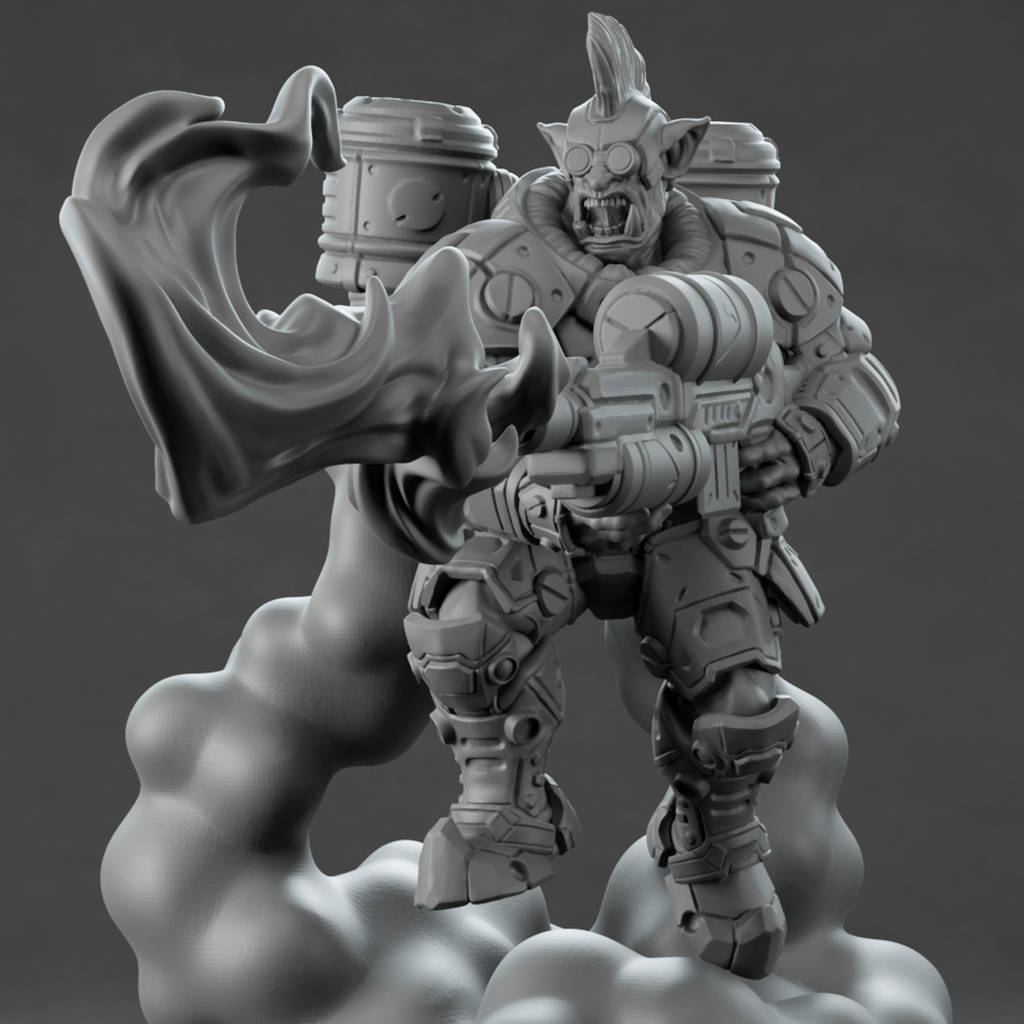 3D Printed Nafarrate Jumper Orc Set Space Orcs 28 32 mm D&D