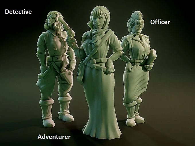 3D Printed Nafarrate NPCS Lovecraftian Bestiary 28 32 mm D&D