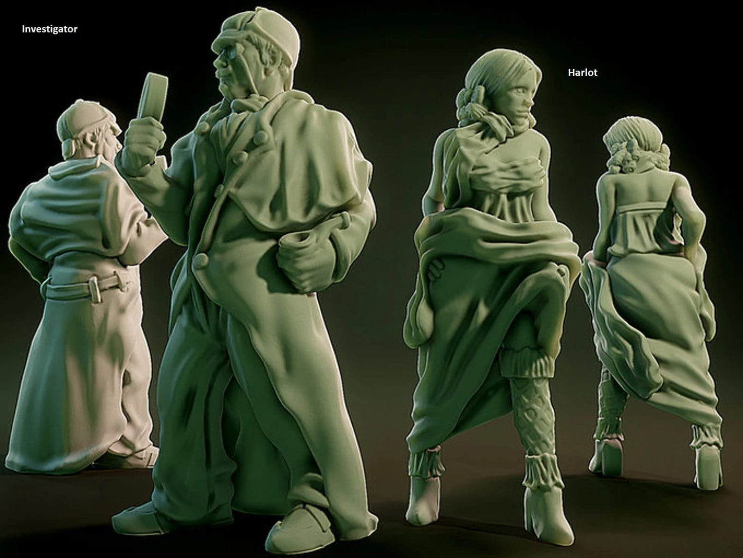 3D Printed Nafarrate NPCS Lovecraftian Bestiary 28 32 mm D&D