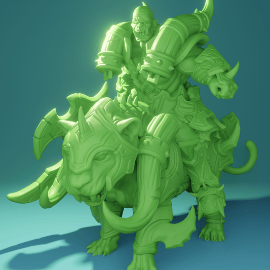 3D Printed Nafarrate Panther Rider Orc Set Orcs Army 28 32 mm D&D