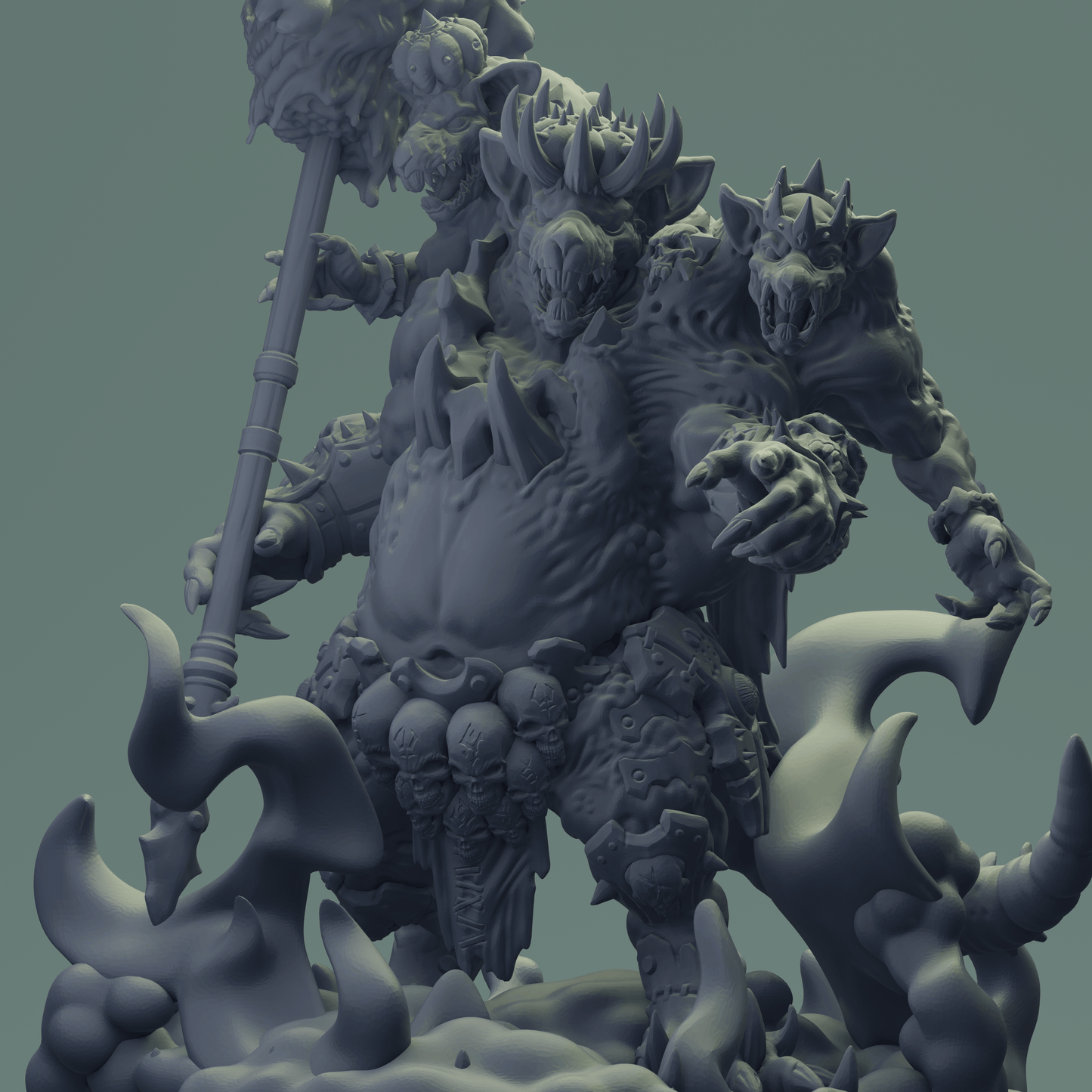 3D Printed Nafarrate Rat King Set Rats Army 28 32 mm D&D