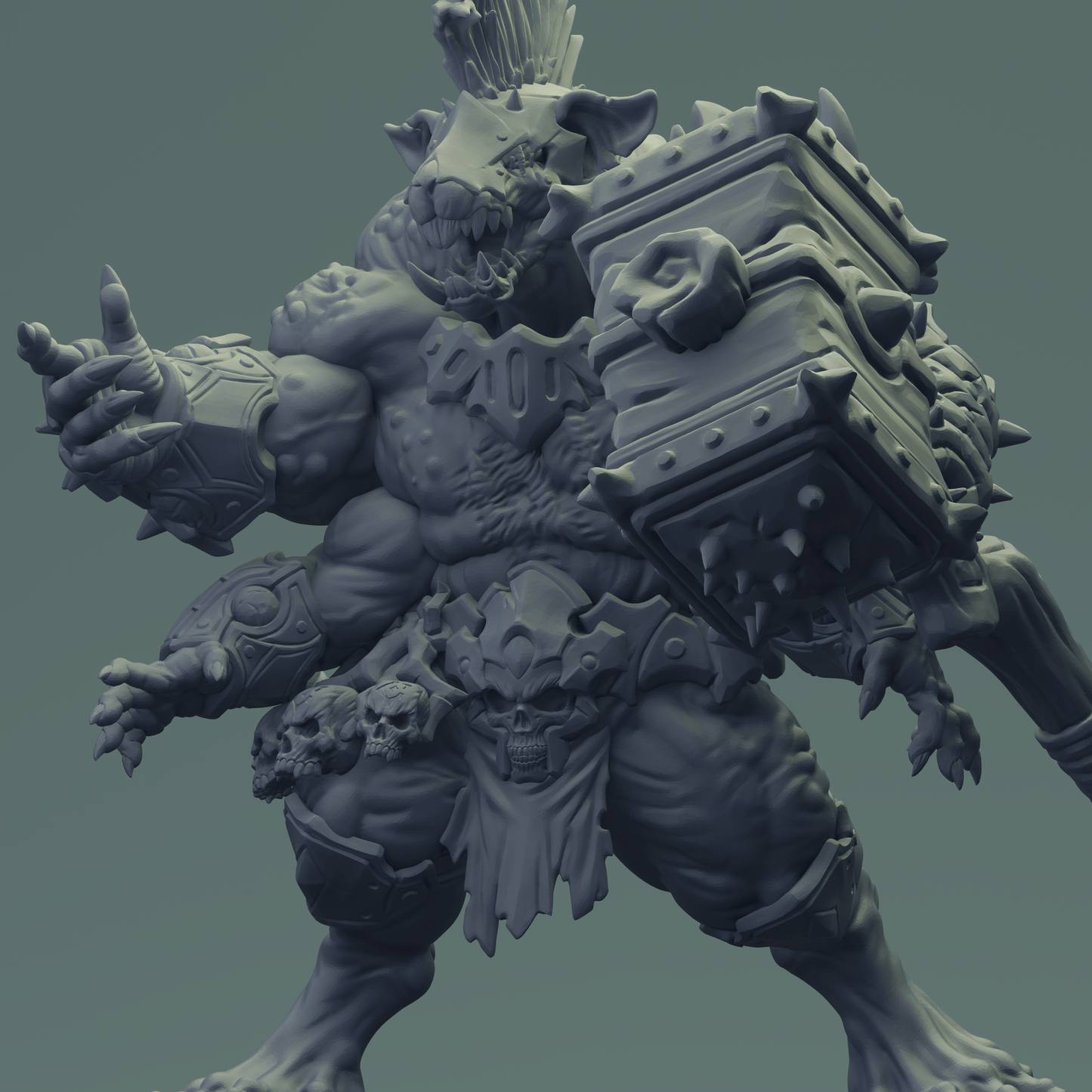 3D Printed Nafarrate Rats Army Rat Berserker Set 28mm 32mm D&D