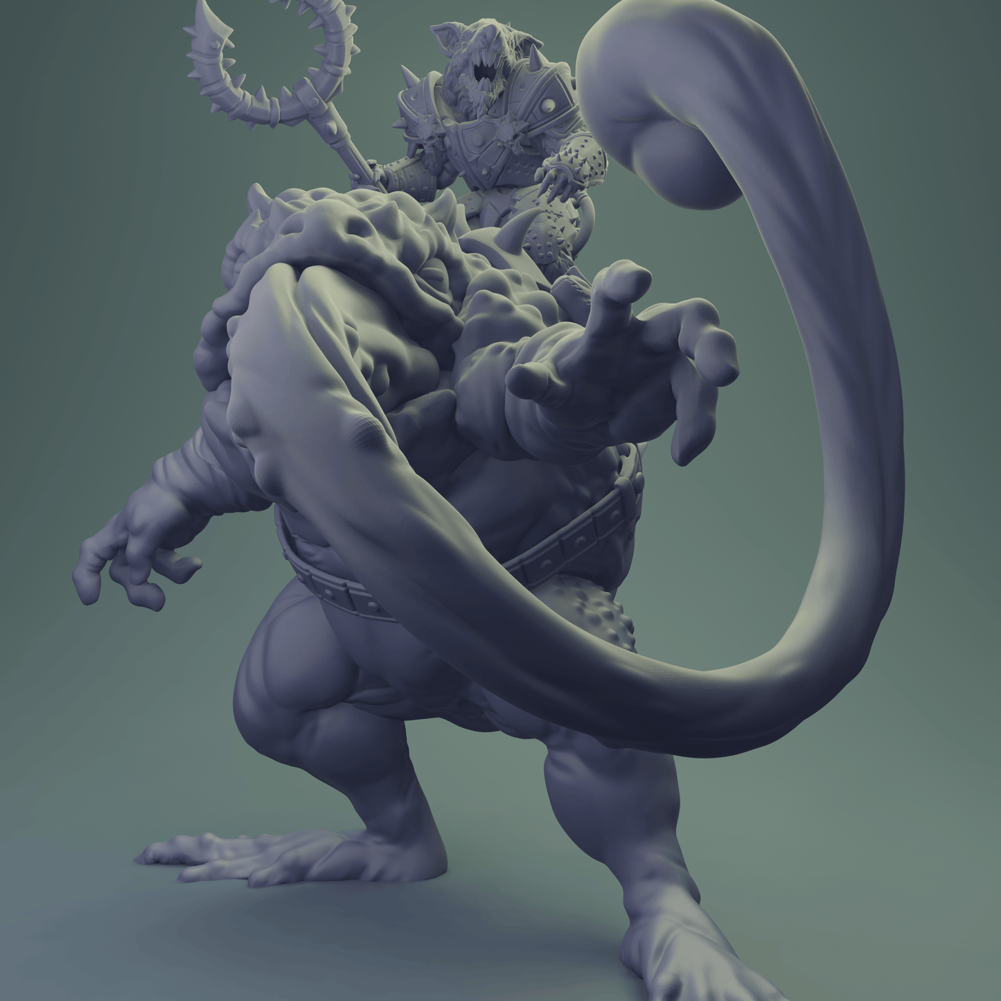 3D Printed Nafarrate Rats Army Rat Riding Frog Set 28mm 32mm D&D