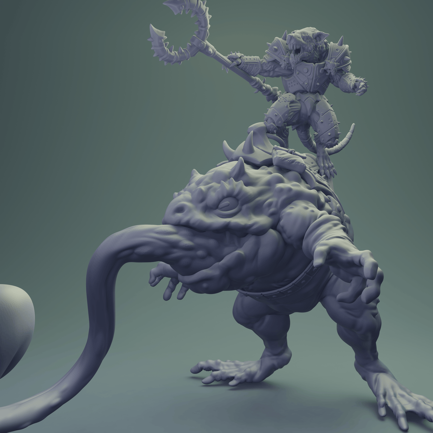 3D Printed Nafarrate Rats Army Rat Riding Frog Set 28mm 32mm D&D