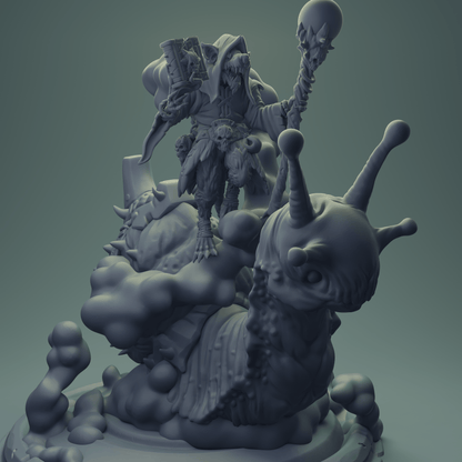 3D Printed Nafarrate Rats Army Rat Riding Snail Set 28mm 32mm D&D