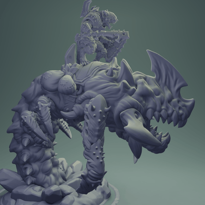 3D Printed Nafarrate Rats Army Rat Riding Wurm Set 28mm 32mm D&D