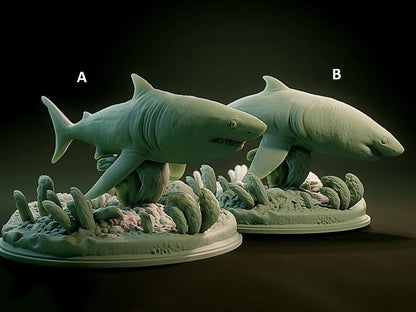 3D Printed Nafarrate Shark Lovecraftian Bestiary 28 32 mm D&D