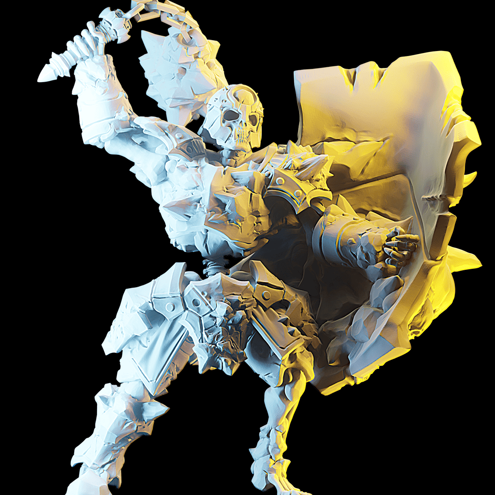 3D Printed Nafarrate Skeleton Defender Skeletons Army 28mm 32mm D&D