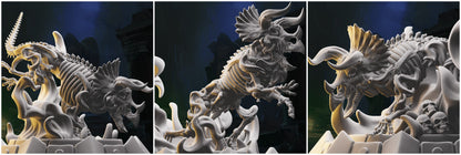 3D Printed Nafarrate Skeletons Army Skeletal Triceratops Set 28mm 32mm D&D