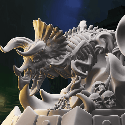 3D Printed Nafarrate Skeletons Army Skeletal Triceratops Set 28mm 32mm D&D