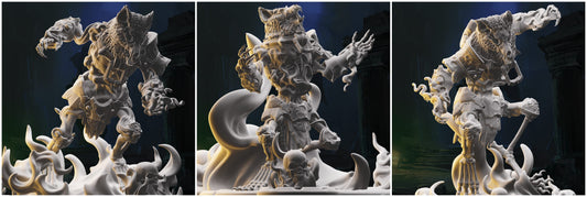 3D Printed Nafarrate Skeletons Army Skeletal Werewolf Set 28mm 32mm D&D