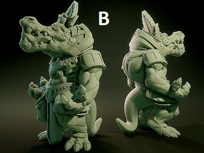 3D Printed Nafarrate Sobek Lovecraftian Bestiary 28 32 mm D&D