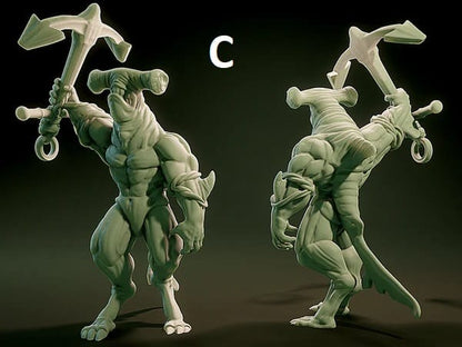 3D Printed Nafarrate Wereshark Lovecraftian Bestiary 28 32 mm D&D