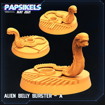 3D Printed Papsikels Alien Belly Bursters Set Aliens vs Humans 28mm 32mm