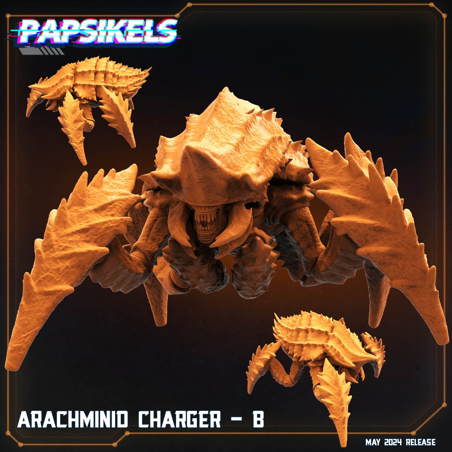 3D Printed Papsikels Arachminid Charger Set Democracy Troopers Bugs and Bots 28mm 32mm