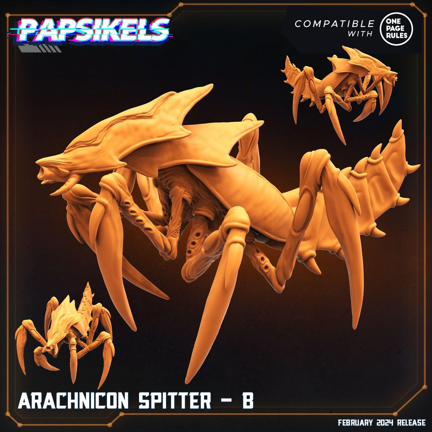 3D Printed Papsikels Arachnicon Spitter Set 28mm 32mm