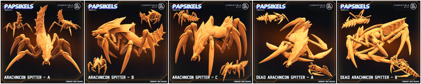 3D Printed Papsikels Arachnicon Spitter Set 28mm 32mm