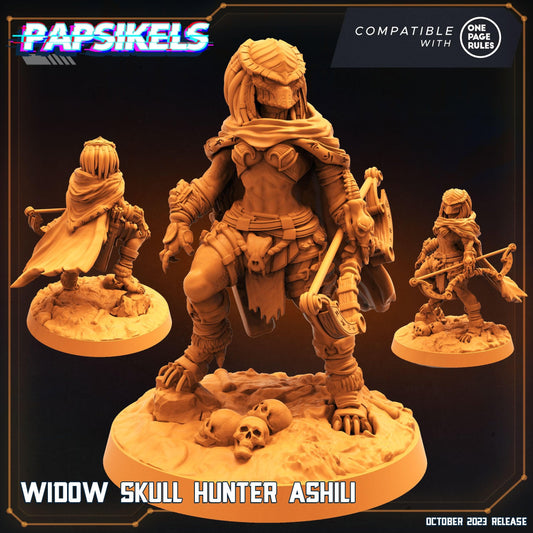 3D Printed Papsikels Ashili Widow Skull Hunter Set 28mm 32mm