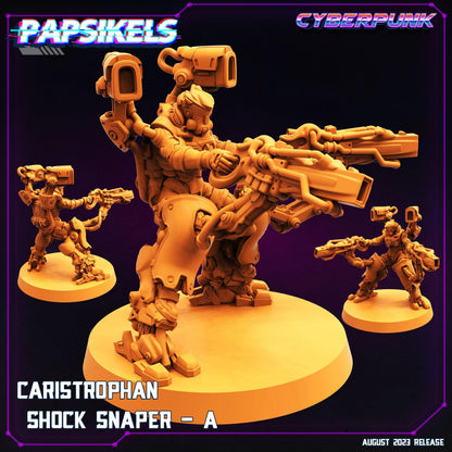 3D Printed Papsikels August 2023 - Cyberpunk Caristrophan Shock Snaper Set 28mm 32mm