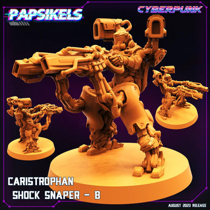 3D Printed Papsikels August 2023 - Cyberpunk Caristrophan Shock Snaper Set 28mm 32mm