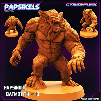 3D Printed Papsikels August 2023 - Cyberpunk Papsinoid Batmotith Set 28mm 32mm