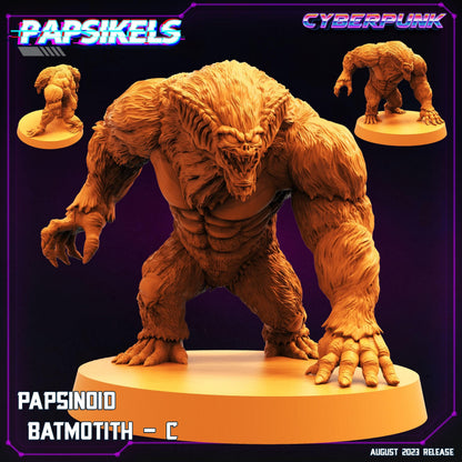 3D Printed Papsikels August 2023 - Cyberpunk Papsinoid Batmotith Set 28mm 32mm
