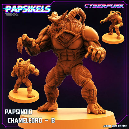 3D Printed Papsikels August 2023 - Cyberpunk Papsinoid Chameleord Set 28mm 32mm