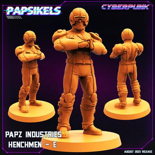 3D Printed Papsikels August 2023 - Cyberpunk Papz Industries Henchmen Set 28mm 32mm