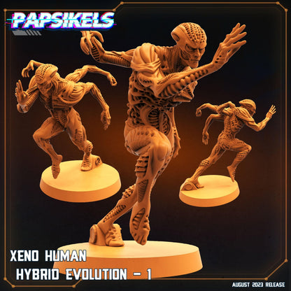3D Printed Papsikels August 2023 - Xenowars Genesis Xeno Human Hybrid Evolution Set 28mm 32mm