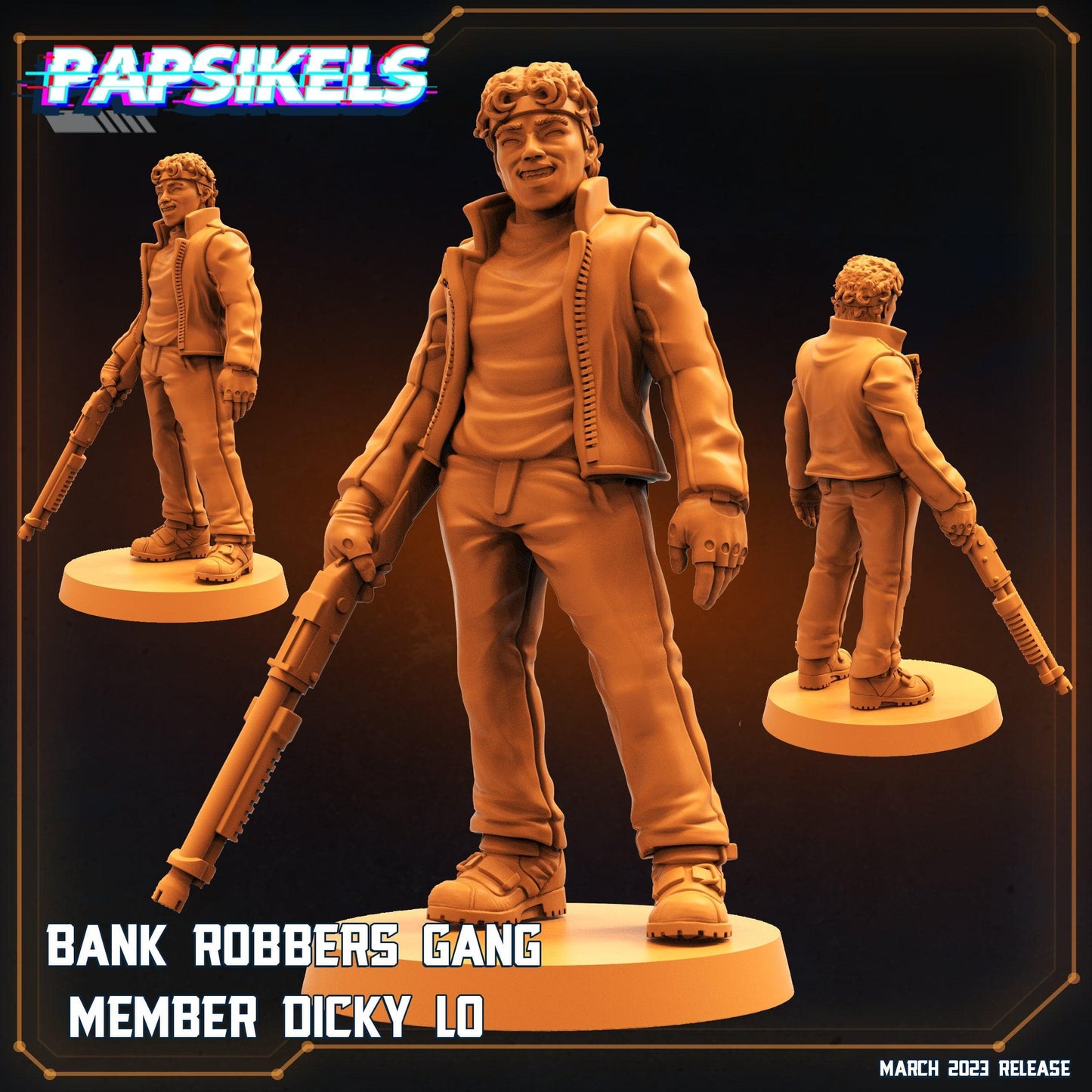 3D Printed Papsikels - Bank Robbers Gang Set - 28mm 32mm