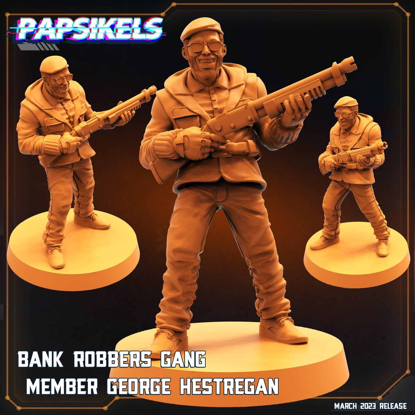 3D Printed Papsikels - Bank Robbers Gang Set - 28mm 32mm