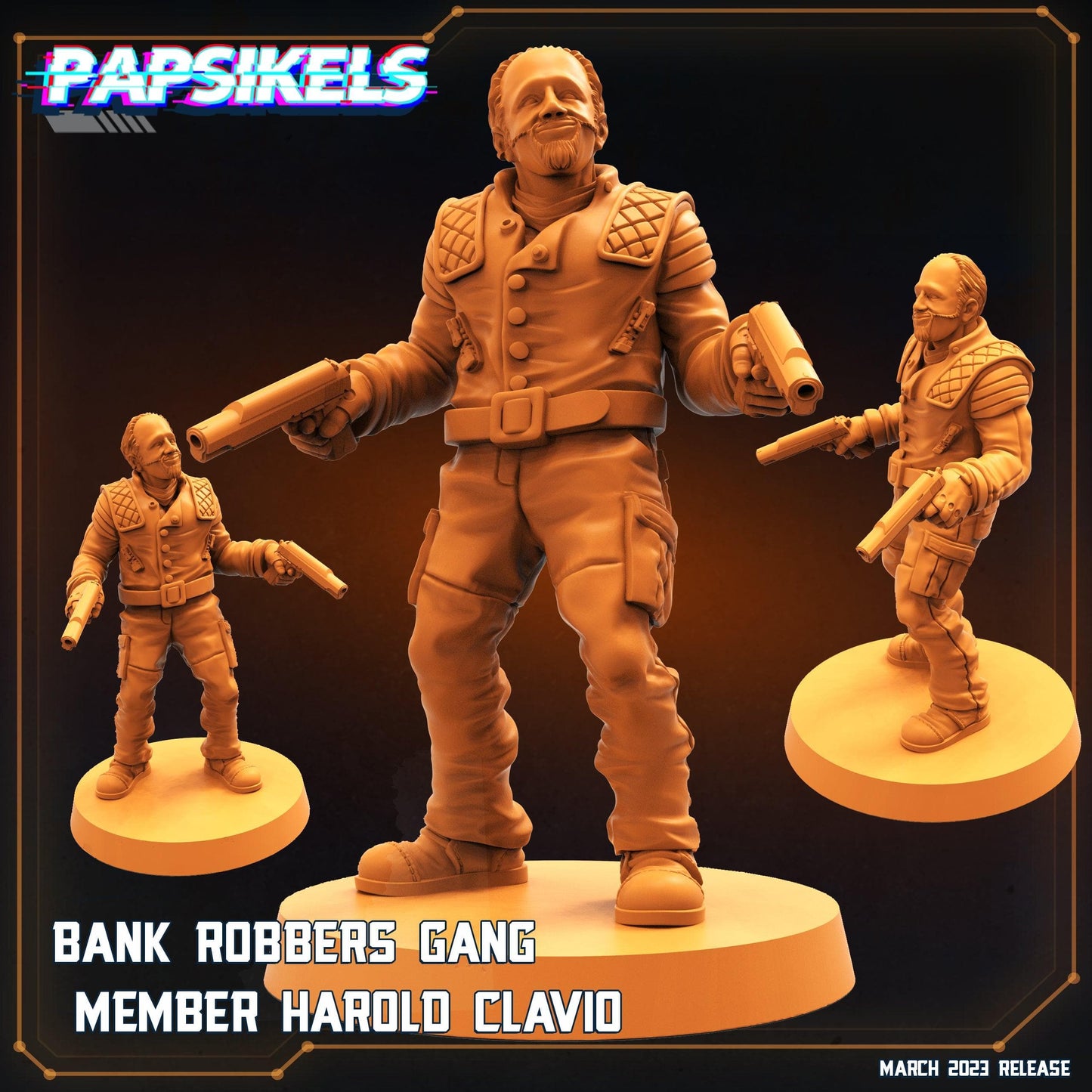 3D Printed Papsikels - Bank Robbers Gang Set - 28mm 32mm