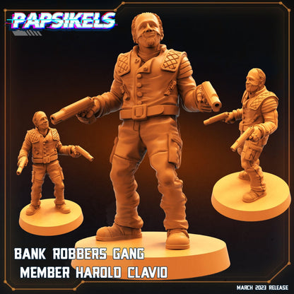 3D Printed Papsikels - Bank Robbers Gang Set - 28mm 32mm