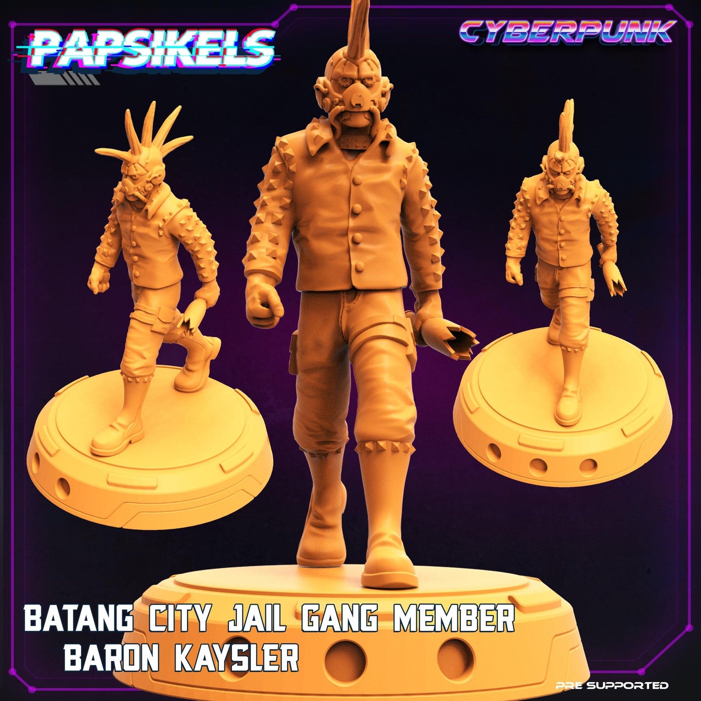 3D Printed Papsikels - Batang City Jail Gang Street Punk Set - 28mm 32mm
