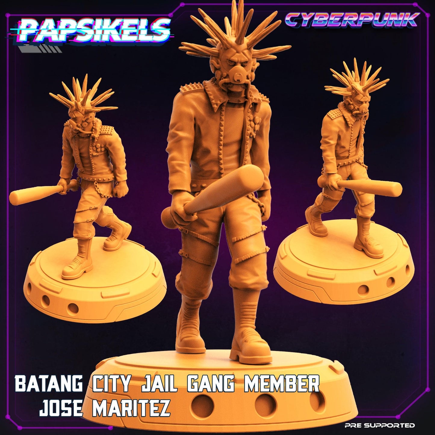 3D Printed Papsikels - Batang City Jail Gang Street Punk Set - 28mm 32mm