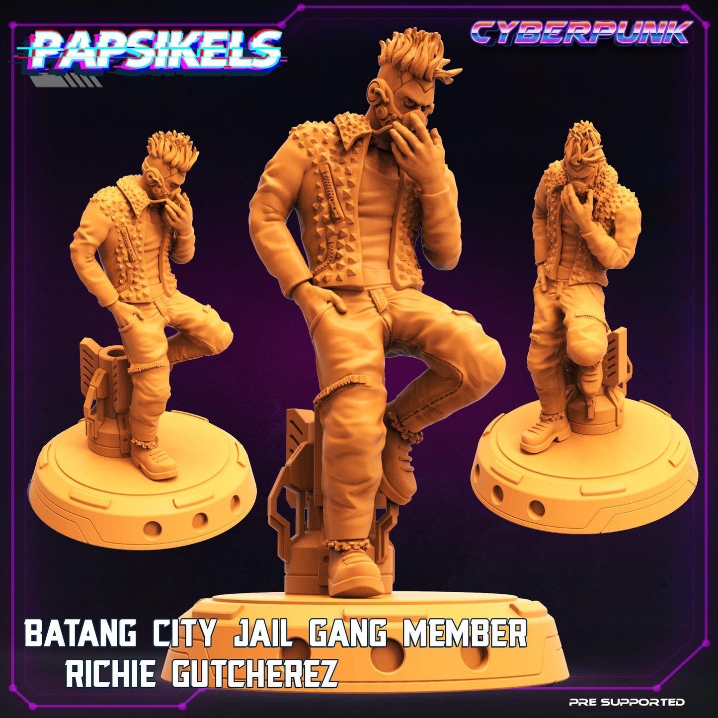3D Printed Papsikels - Batang City Jail Gang Street Punk Set - 28mm 32mm