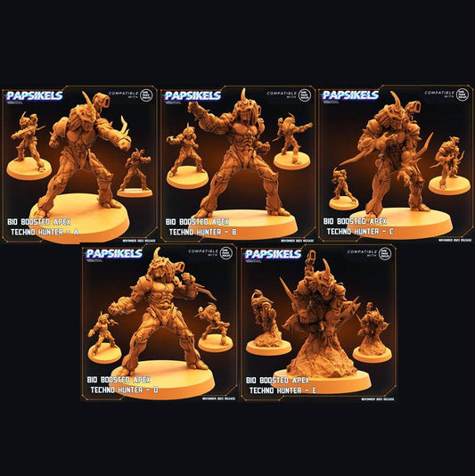 3D Printed Papsikels Bio Boosted Apex Techno Hunters Set Skull Hunters Army Bundle 2 28mm 32mm
