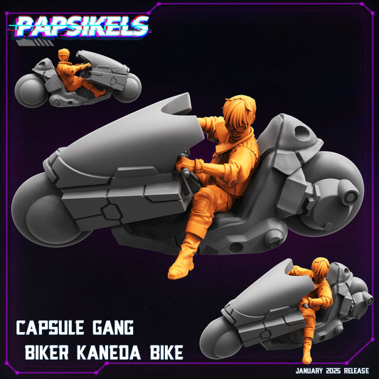 3D Printed Papsikels Capsule Gang Biker Kaneda Bike January 2025 - Cyberpunk 28mm 32mm