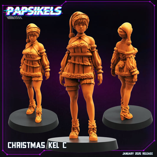 3D Printed Papsikels Christmas Kel C January 2025 - Cyberpunk 28mm 32mm