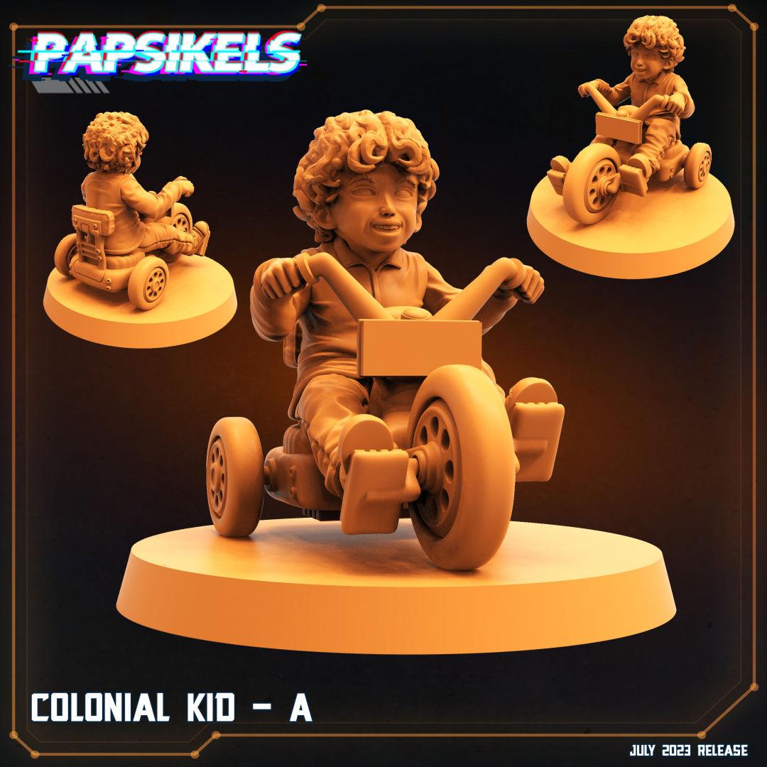 3D Printed Papsikels - Colonial Kids - 28mm 32mm
