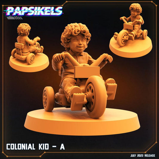 3D Printed Papsikels - Colonial Kids - 28mm 32mm