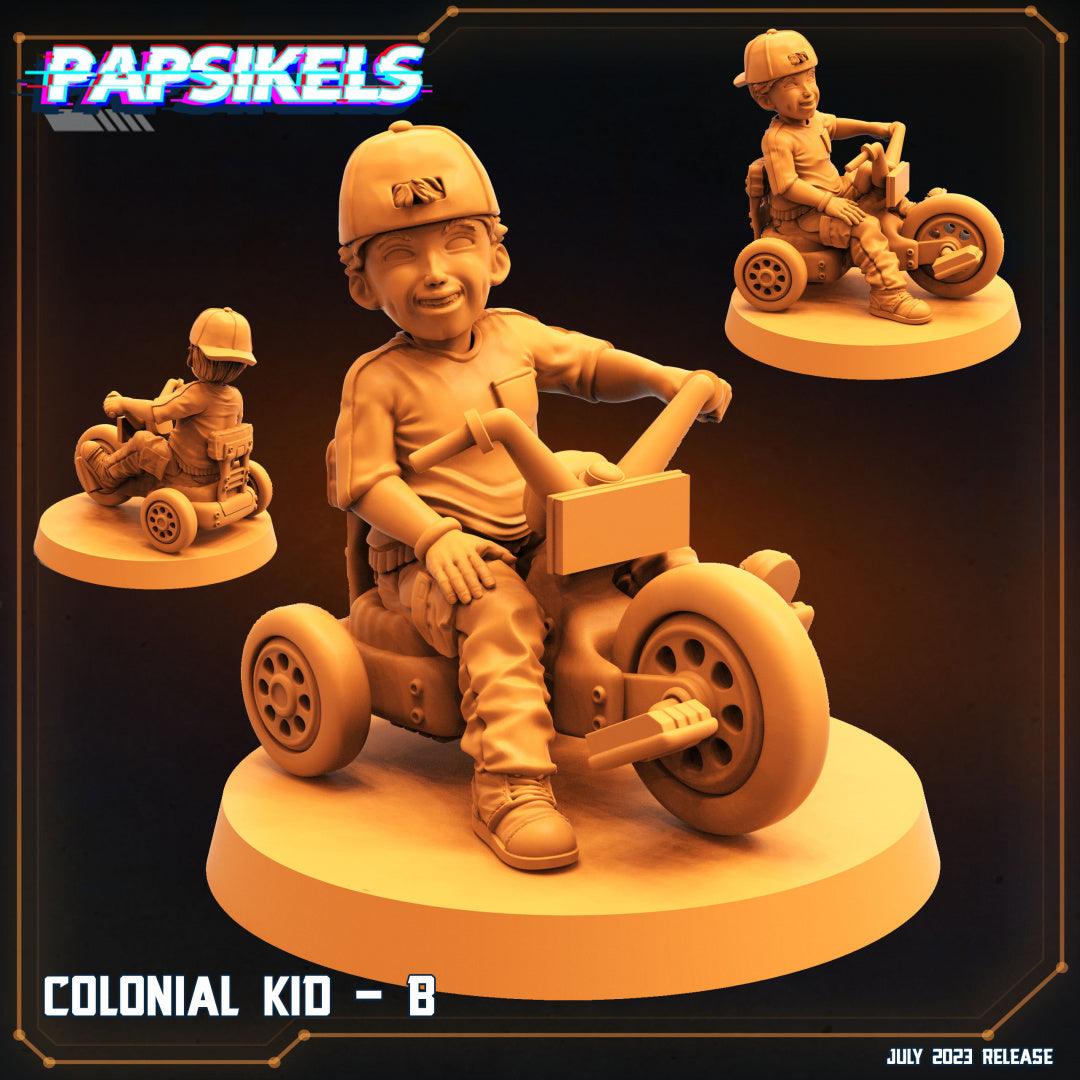3D Printed Papsikels - Colonial Kids - 28mm 32mm
